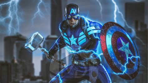 Here you can find the best captain america wallpapers uploaded by our community. 1366x768 Captain America Mjolnir Avengers Endgame 4k 2019 ...