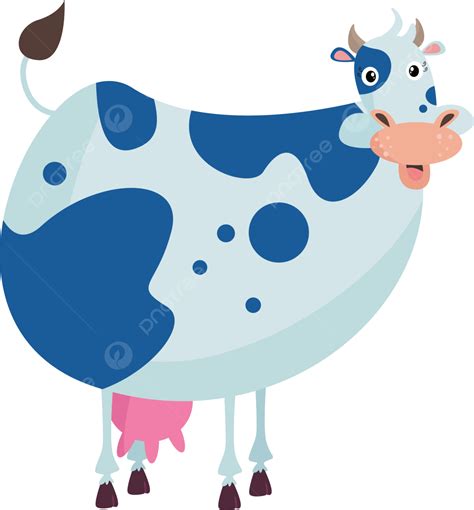 Cow Farm Animals Vector Hd Images Blue Big Animal Cow Blue Cow Fat