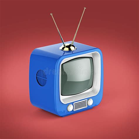 Classic Design Retro Tv With Bright Color Plastic Shell And Blank