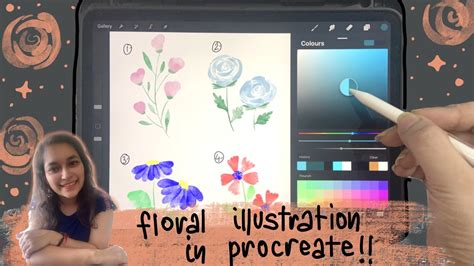 4 Flowers Anyone Can Draw In Procreate Easy Digital Drawing Youtube