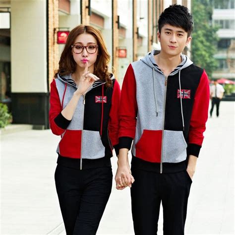Girlfriend Boyfriend Matching 2 Piece Hoodie Suit For Two Couples