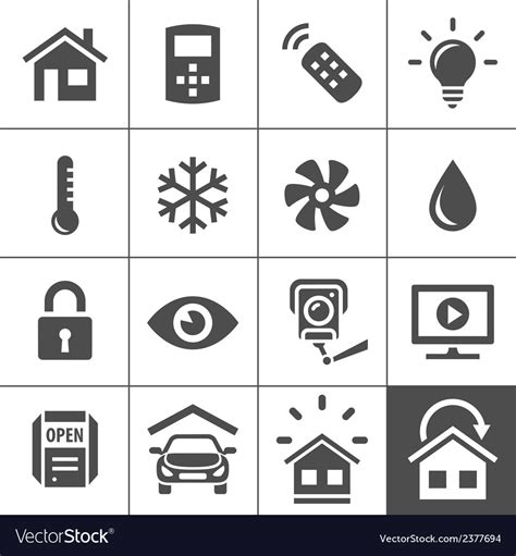 Home Automation Control Systems Icons Royalty Free Vector