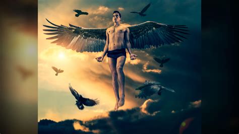 Flight Of Icarus Photo Composite