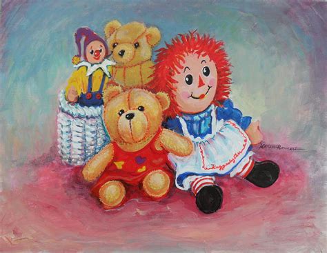 The Toys Painting By Karen Roncari Fine Art America