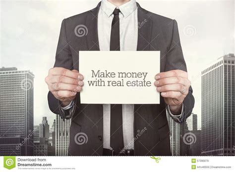 Real estate crowdfunding is a strategy that allows enterprises to raise capital from large groups of individuals. Make Money With Real Estate Text On Paper Stock Image - Image of advice, office: 57390079