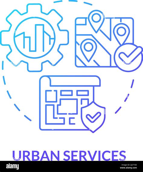 Urban Services Blue Gradient Concept Icon Stock Vector Image And Art Alamy