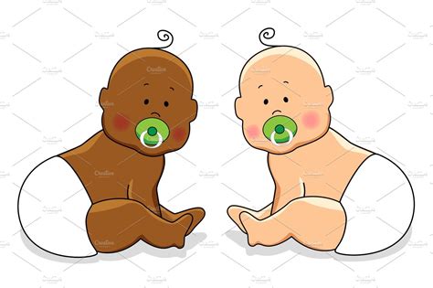 Cute Cartoon Characters Of Newborn Babies ~ Graphic