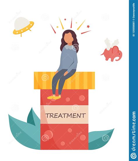 Want to discover art related to schizophrenia? Schizophrenia Treatment. Girl Having Hallucinations Stock ...