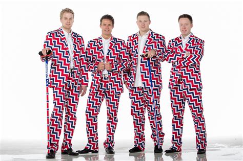 Norways Olympic Curling Team Uniform For 2014 Funny