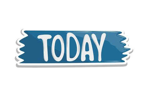 Sticker With Today Word 4229131 Vector Art At Vecteezy