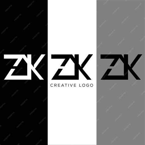 Premium Vector Zk Initial Letter Logo Design