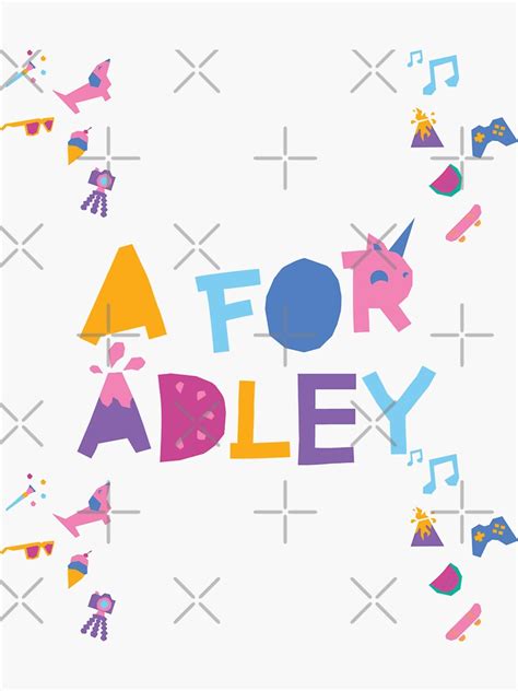 A For Adley Logo Sticker For Sale By Louisa Johnson Redbubble