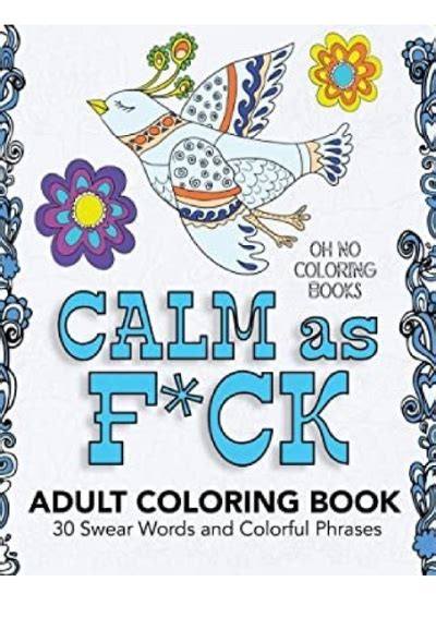 Readonline Calm As Fck Adult Coloring Book 30 Swear Words And