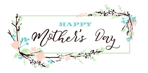 Happy Mothers Day Lettering Greeting Banner With Flowers 304502 Vector Art At Vecteezy