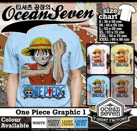 Kaos Distro One Piece Luffy Graphic 1 Pasar Anime