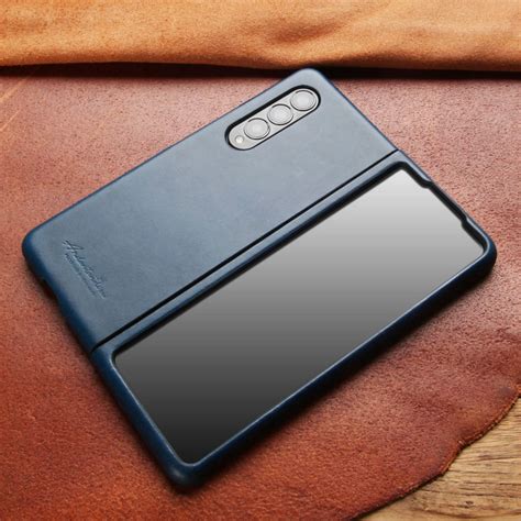 Galaxy Z Fold 4 Case Leather Etsy