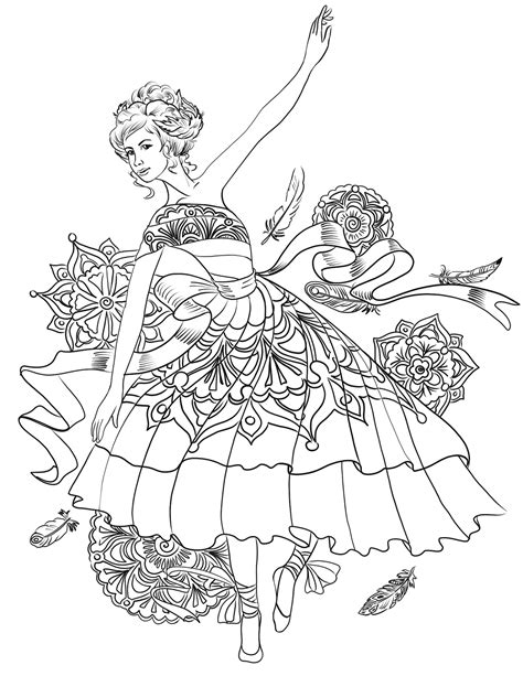 Ballerina Fairy Coloring Pages