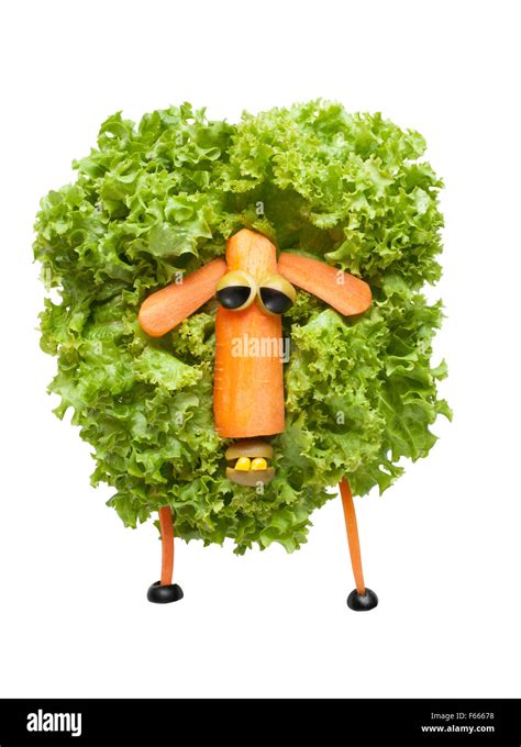 Funny Sheep Made Of Vegetables Stock Photo Alamy