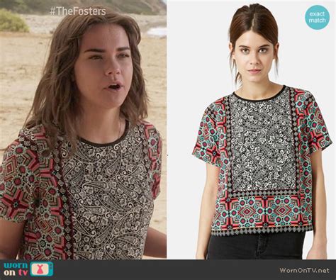 WornOnTV Callies Paisley Print Top On The Fosters Maia Mitchell Clothes And Wardrobe From TV