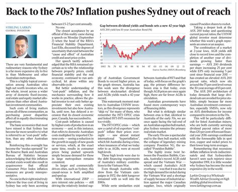 Back To The 70s Inflation Pushes Sydney Out Of Reach Australian