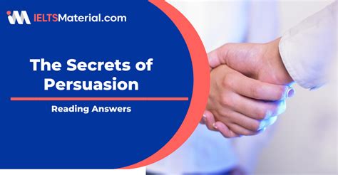 The Secrets Of Persuasion Reading Answers