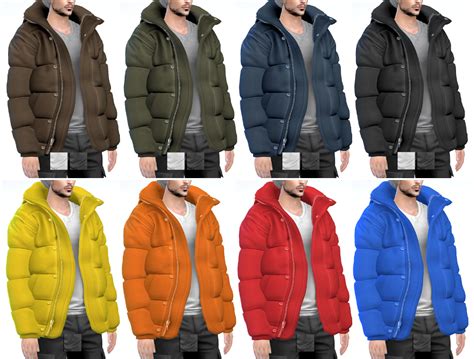 Oversized Puffer Jacket Early Access Released Sims 4 Male Clothes