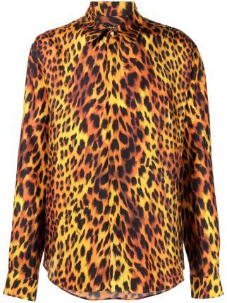 Roberto Cavalli Leopard Print Silk Shirt Farfetch
