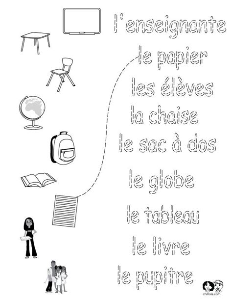 School Worksheets French French Worksheets For Children Français