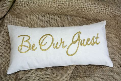 30 Off Be Our Guest Pillow Embroidered Guest Room Welcome Etsy