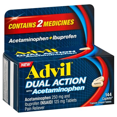 Advil Dual Action With Acetaminophen Shop Pain Relievers At H E B