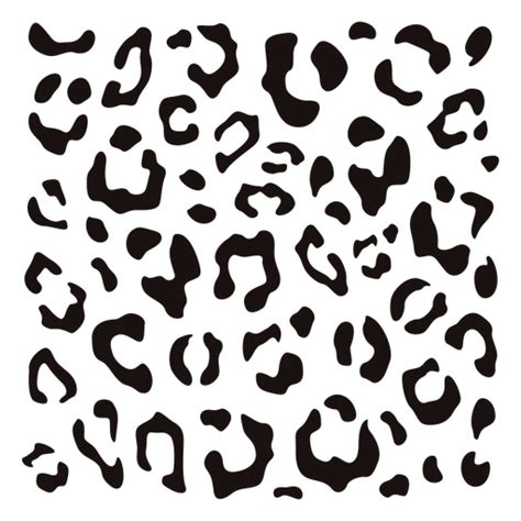 Leopard print square stencil - Transparent PNG & SVG vector file