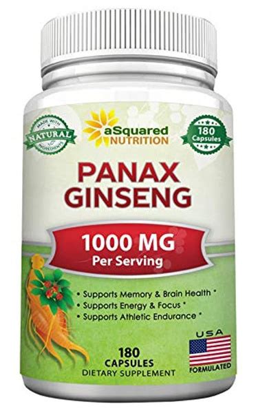 Red Korean Panax Ginseng 1000mg Max Strength 180 Capsules Root Extract Complex Asian Powder