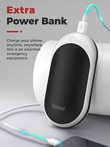 ocoopa hand warmers rechargeable 5200mah electric usb hand warmers power bank type c charging