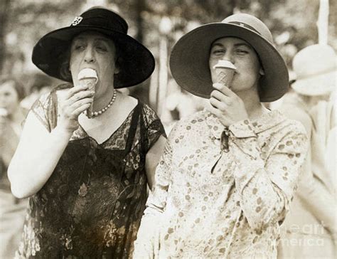 Society Women Eating Ice Cream Cones Art Print By Bettmann