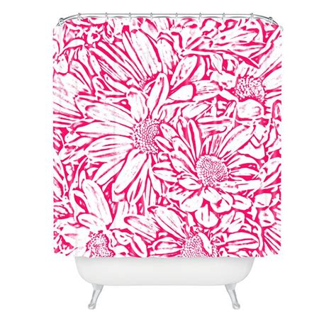 Lisa Argyropoulos Daisy Daisy In Bold Pink Shower Curtain Deny Designs Home Accessories Pink