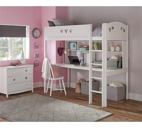 Newly bought from argos but is not required. Buy Argos Home Mia High Sleeper Bed Frame, Desk & Shelves ...