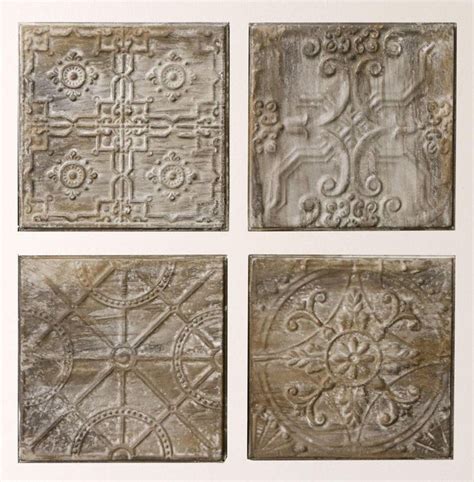 They come from either grand french buildings or new york lofts depending on who you speak to! Set of 4 Antique Inspired Metal Ceiling Tiles, Antique ...
