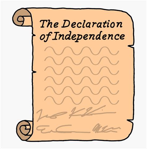 Declaration Of Independence Scroll Clipart