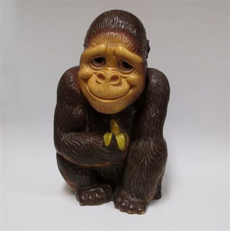 Product title 3d maze ball treasure box coin bank piggy bank puzzle game saving money case average rating: Vintage 1971 Vinyl Products Gorilla Bank Big Monkey Banana ...