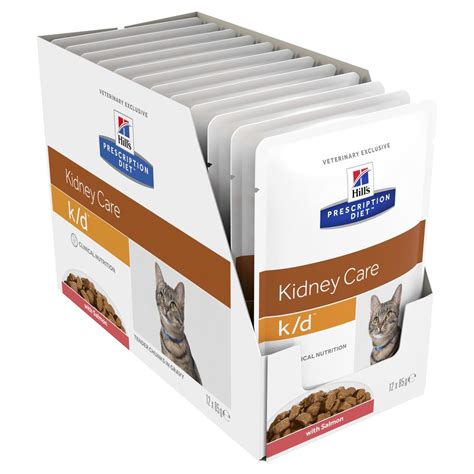Prescription diet™ k/d™ canine is clinically proven nutrition to support a longer and better quality of life in dogs with kidney conditions. Hills Feline K/D Kidney Wet Food Salmon (12 x 85g pouches ...