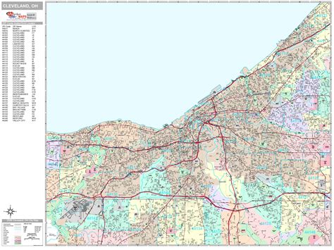 Cleveland Ohio Wall Map Basic Style By Marketmaps Mapsales Images And