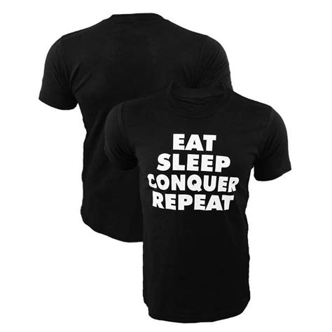 Camisa Camiseta Wwe Brock Lesnar Eat Sleep Conquer Repeat