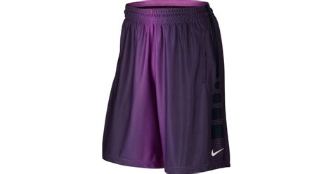 Nike Mens Elite Dri Fit Basketball Shorts In Purple For Men Lyst
