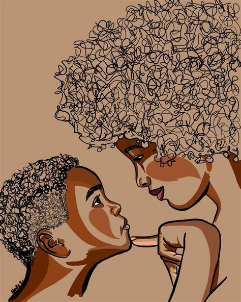 Portrait Of Black Mother And Son Black Art Black Mom Wall Etsy Canada Black Art Painting