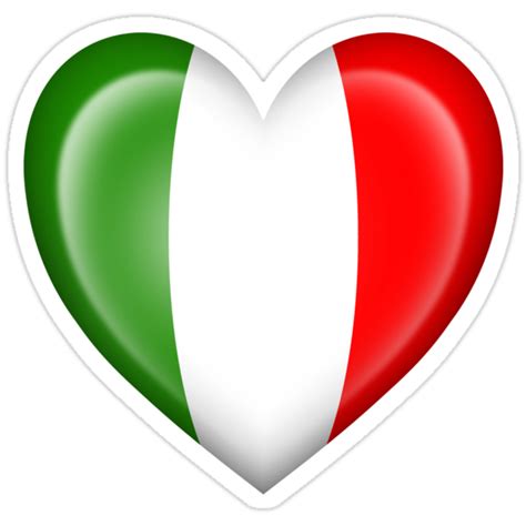 italian heart flag stickers by jeff bartels redbubble