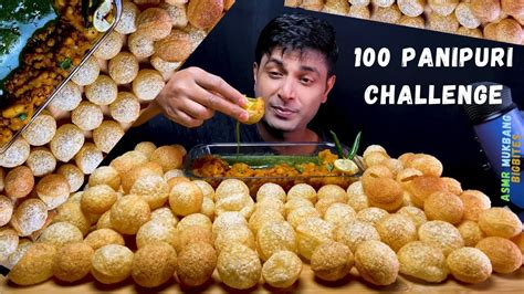 100 Ghugni Puchka Challengeasmr Mukbang Eating Spicy Indian Streetfood