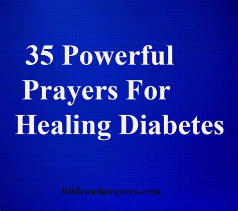 Powerful Prayers For Healing Diabetes Bibleandprayers Com