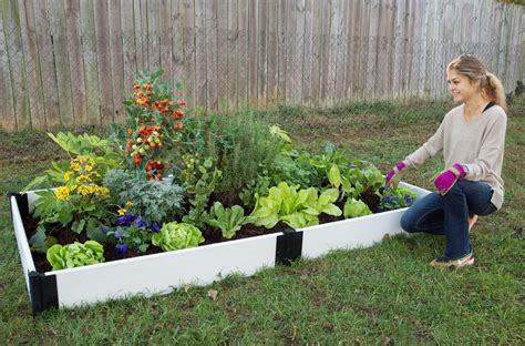 Frame It All Classic White Raised Garden Bed 4 X 8 X 8” 1” Profile