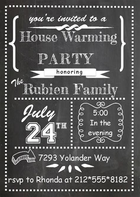 pin  house warming party invitaitons