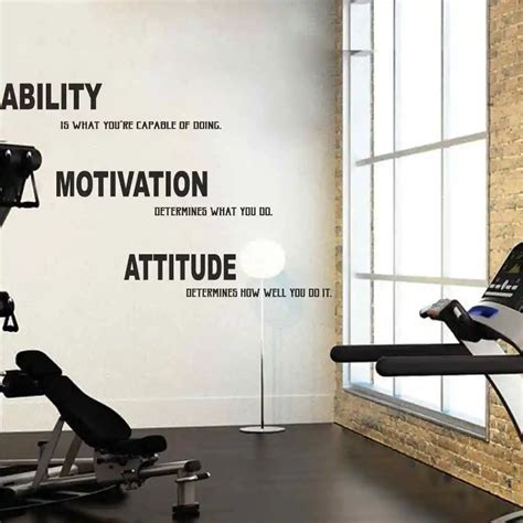 Motivational Quote Gym Wall Decal Ability Motivation Attitude Gym